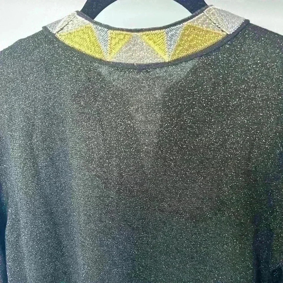 J. McLaughlin Metallic Shimmer Tunic Top - Picture 5 of 6